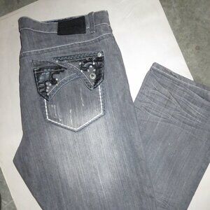 Redemption Men’s Retro Style Distressed Acid Denim Jeans 42 32 Ramie & Cotton